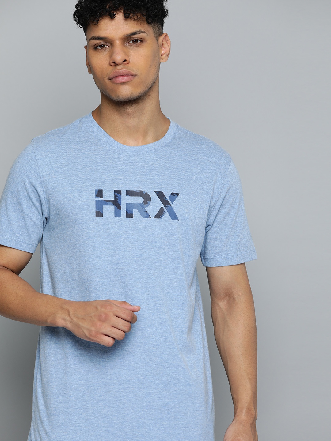 

HRX by Hrithik Roshan Men Blue T-shirt
