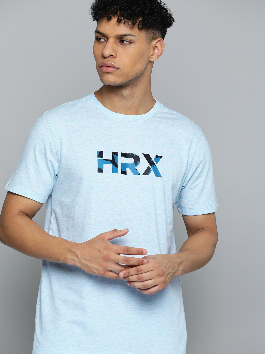 

HRX by Hrithik Roshan Men Blue T-shirt