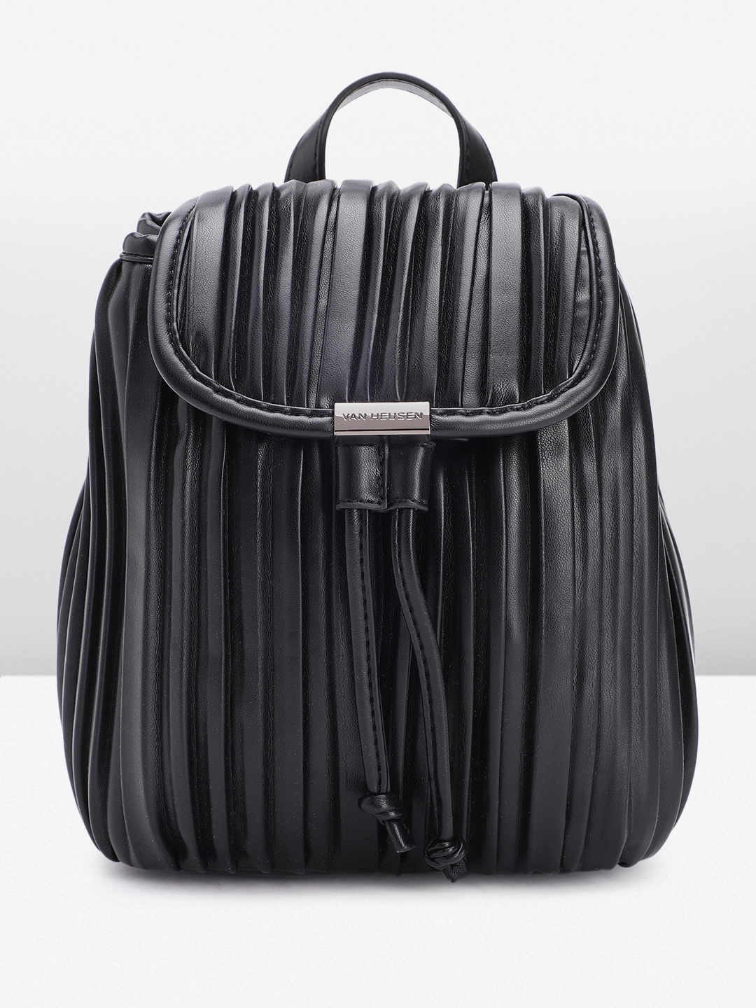 

Van Heusen Women Solid Backpack, Black