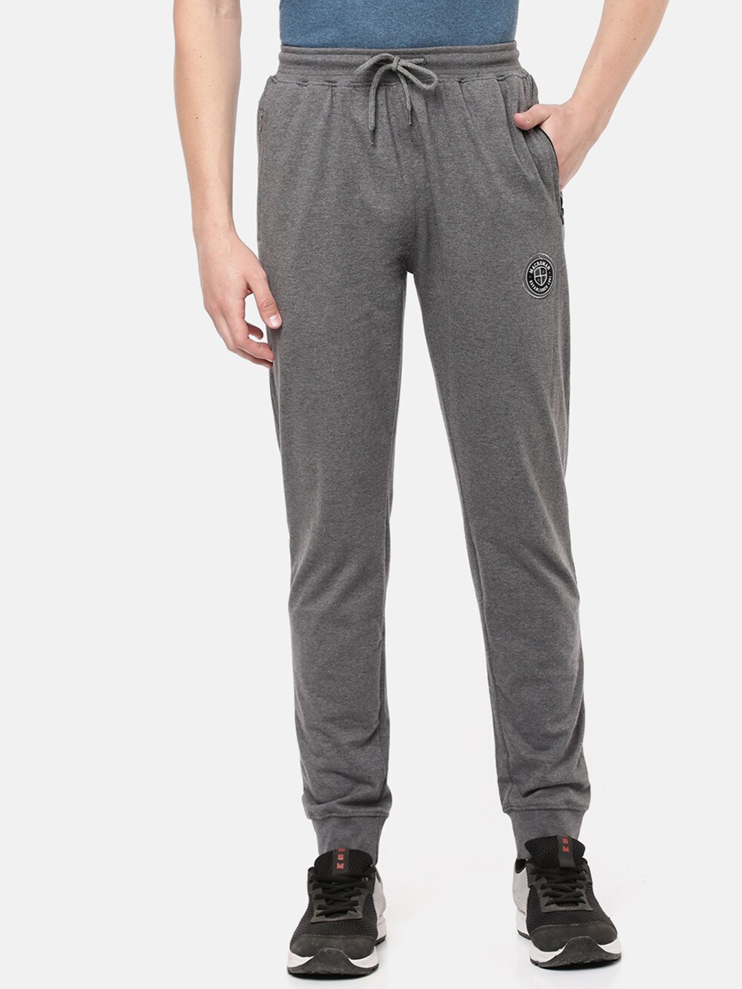 

Macroman M-Series Men Mid-Rise Cotton Sports Joggers, Black