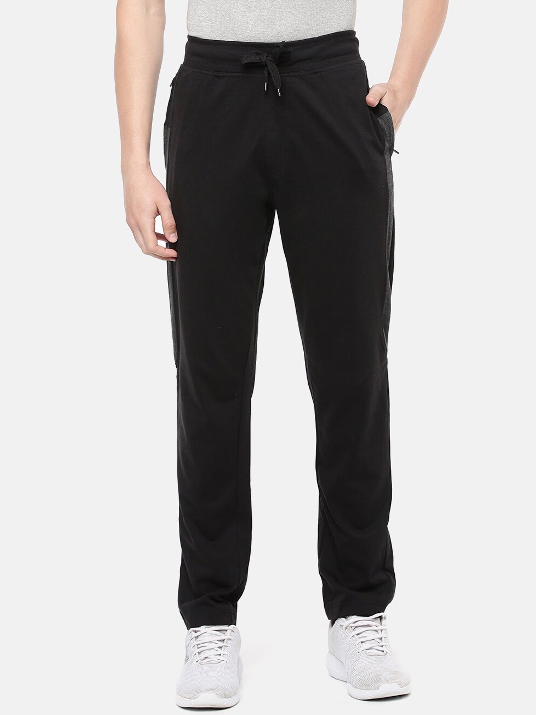 

Macroman M-Series Men Mid-Rise Cotton Training Or Gym Sports Track Pants, Black