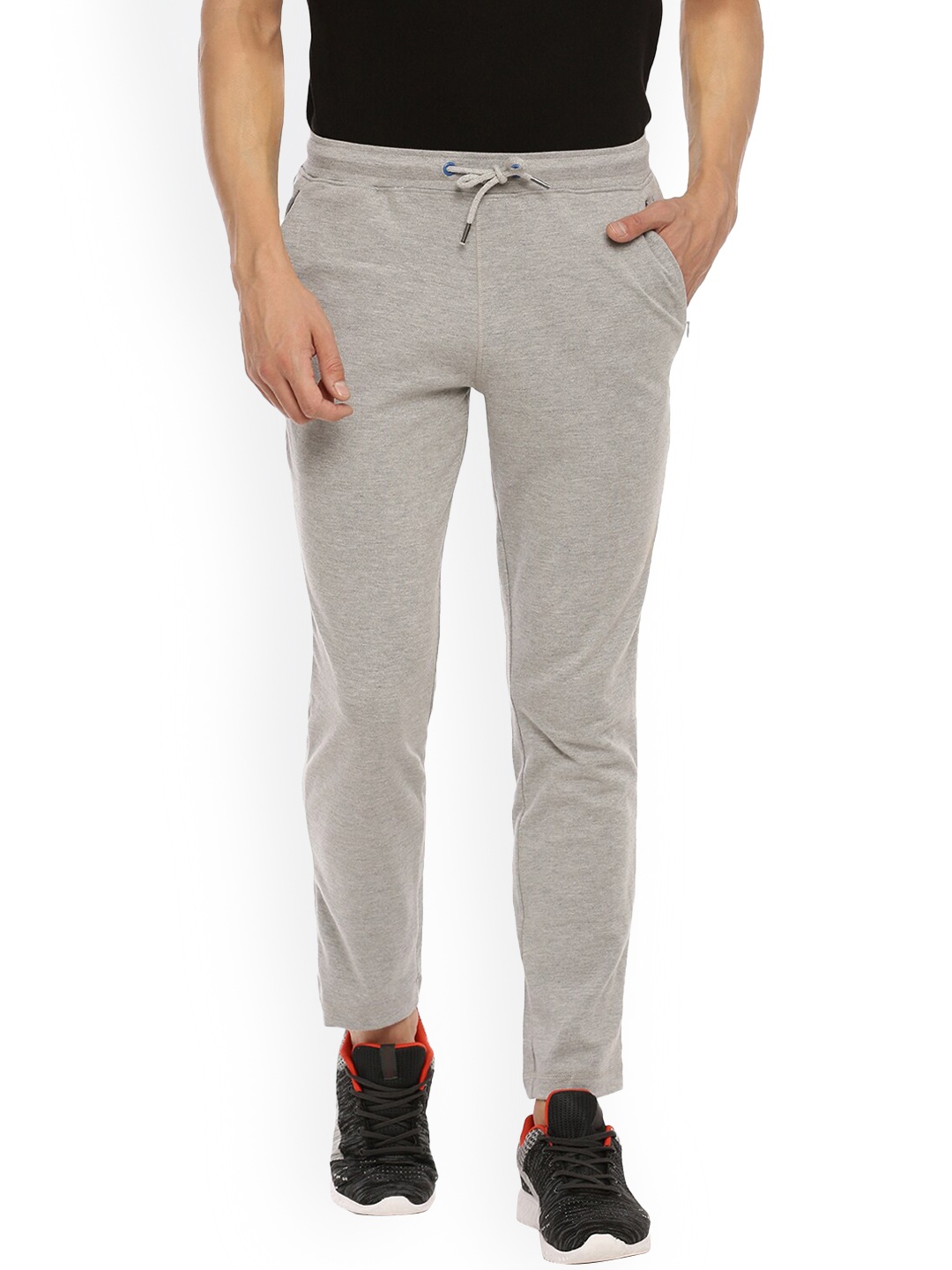 

Macroman M-Series Men Mid Rise Cotton Sports Track Pants, Grey melange