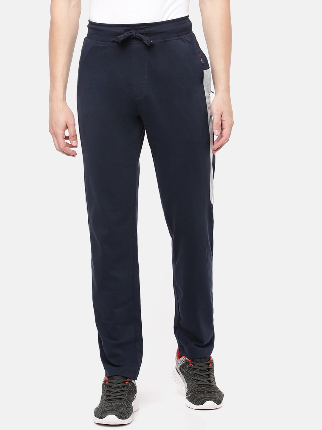 

Macroman M-Series Men Mid-Rise Cotton Sports Track Pants, Navy blue