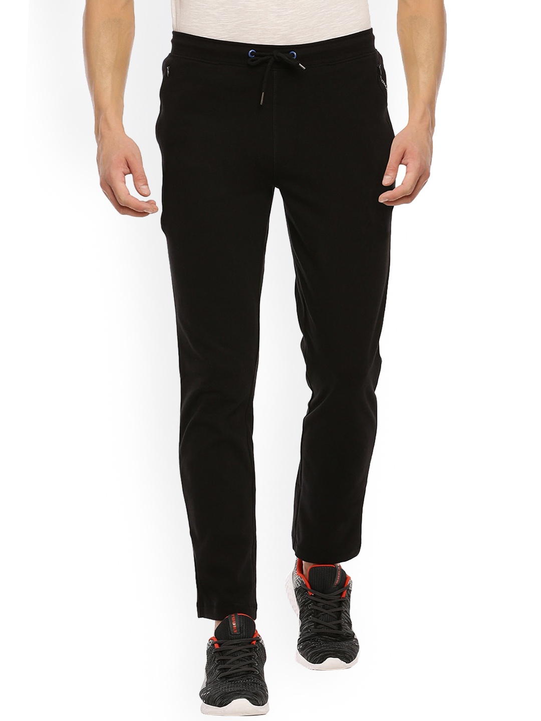 

Macroman M-Series Men Mid-Rise Cotton Track Pants, Black