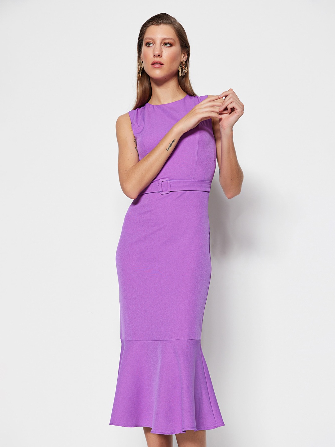 

Trendyol Sheath Midi Dress, Purple