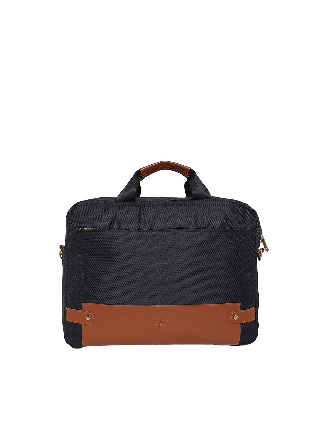 

THE MESSY CORNER Men Colourblocked 15" Laptop Bag, Black