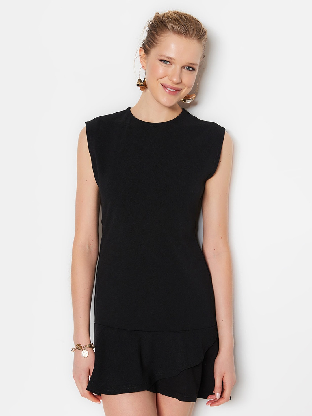 

Trendyol Drop-Waist Mini Dress, Black