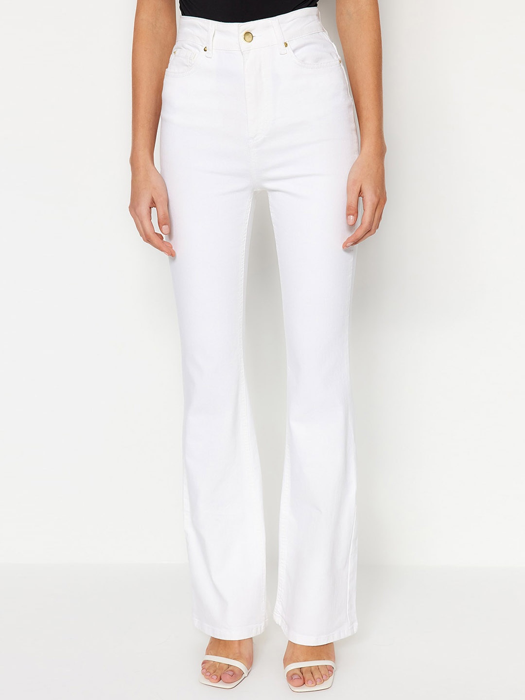 

Trendyol Women Mid-Rise Casual Pure Cotton Jeans, White