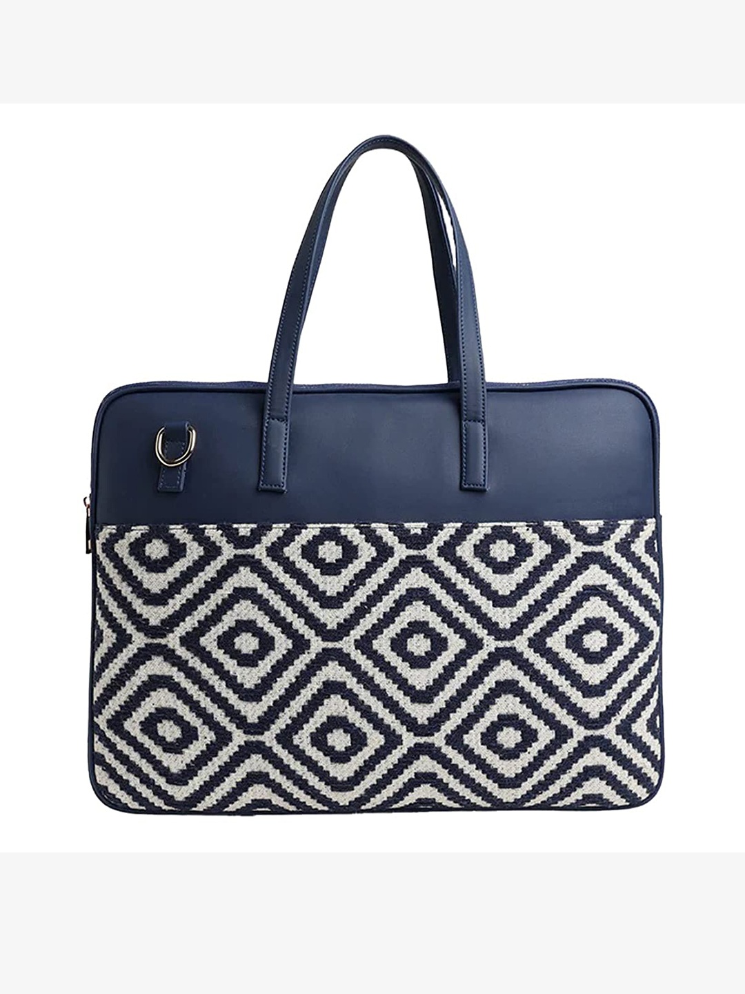 

THE MESSY CORNER Women Printed Laptop Bag, Blue