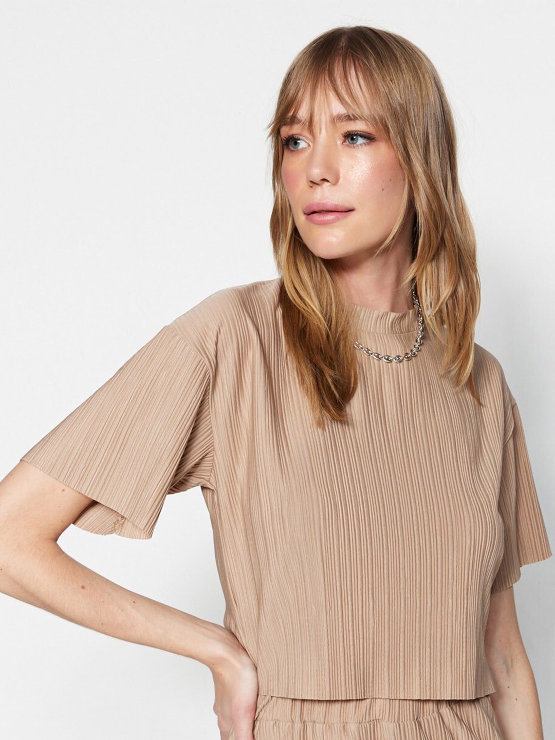 

Trendyol Striped Regular Top, Beige