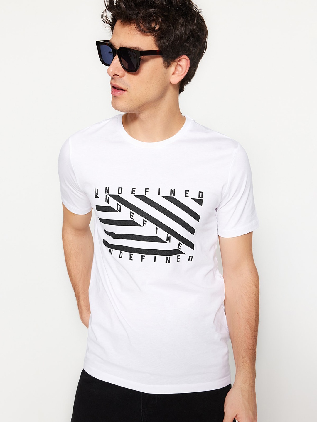 

Trendyol Typography Printed Pure Cotton T-shirt, White