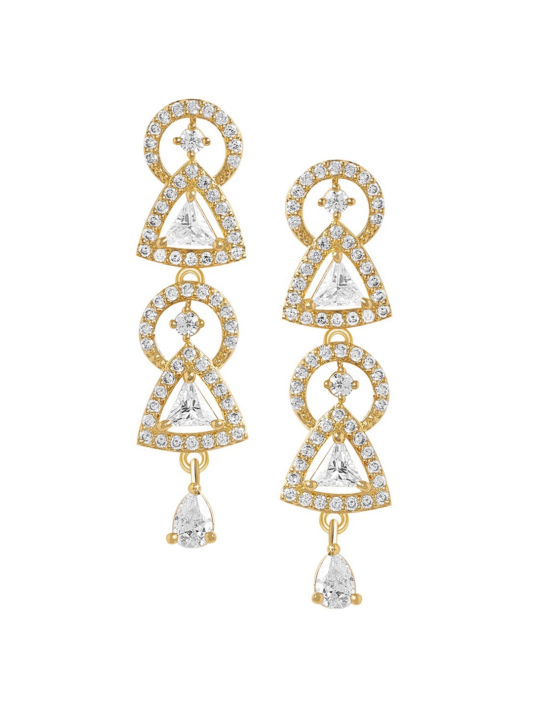 

HOT AND BOLD Gold-Plated Teardrop Shaped Drop Earrings