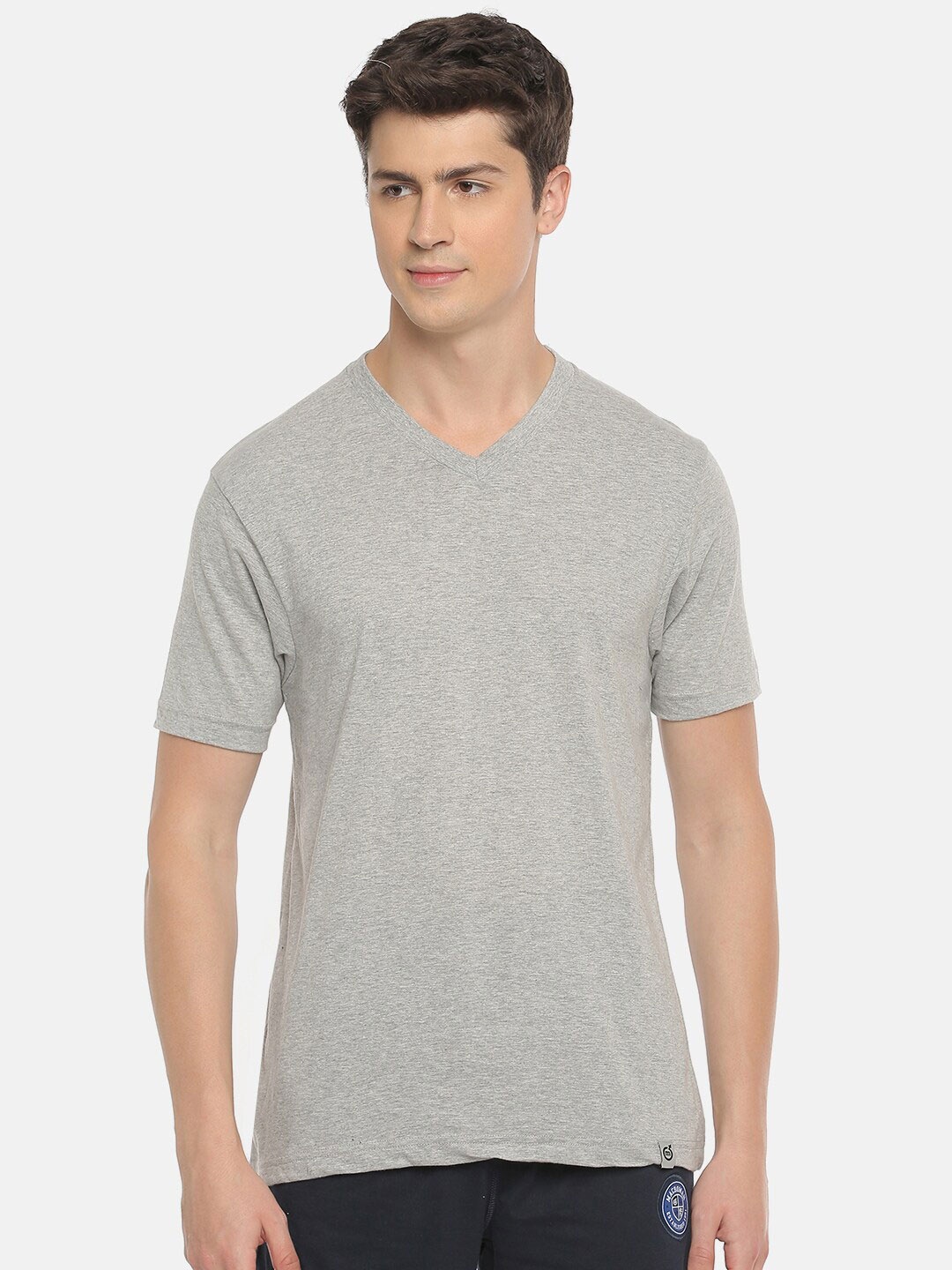 

Macroman M-Series V-Neck Short Sleeves T-shirt, Grey melange