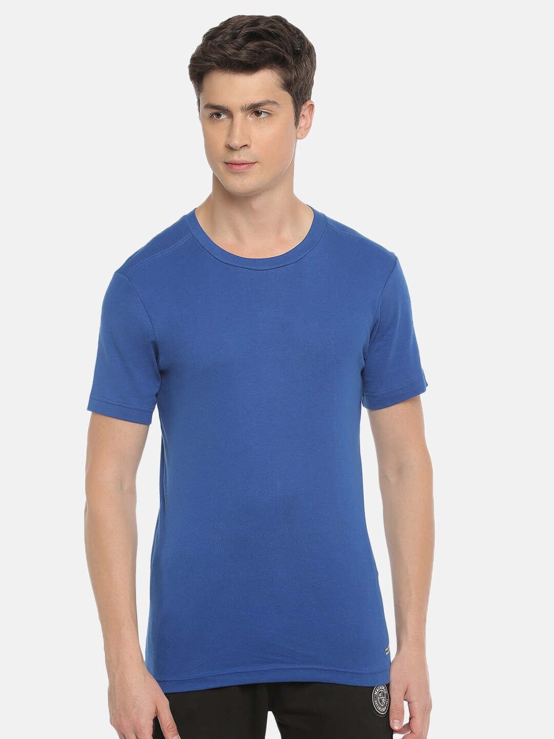 

Macroman M-Series Round Neck Regular Fit Pure Cotton T-shirt, Blue