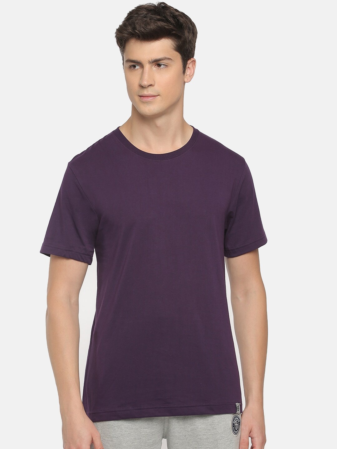 

Macroman M-Series Round Neck Regular Fit T-shirt, Purple