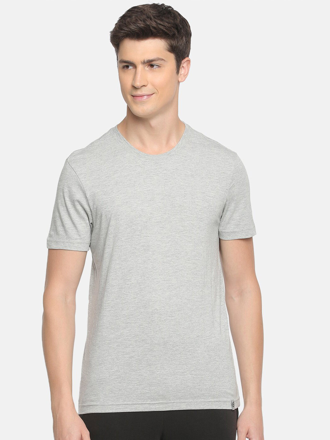 

Macroman M-Series Round Neck Short Sleeves T-shirt, Grey melange
