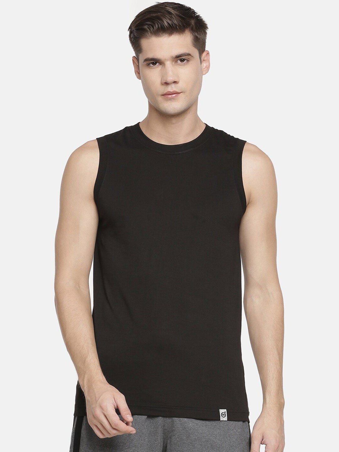 

Macroman M-Series Round Neck Regular Fit T-shirt, Black