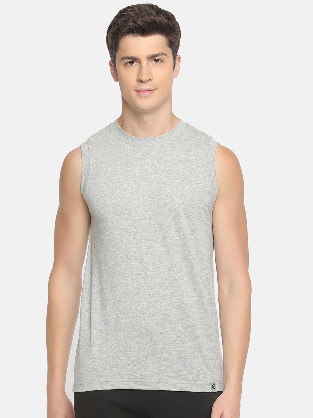

Macroman M-Series Round Neck Regular Fit T-shirt, Grey melange