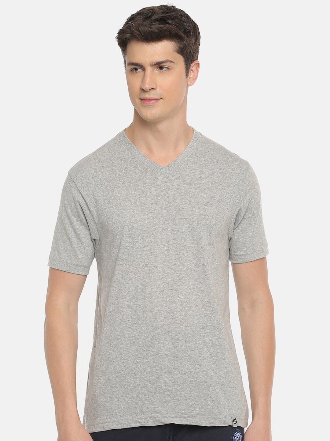 

Macroman M-Series V-Neck Short Sleeve T-shirt, Grey melange