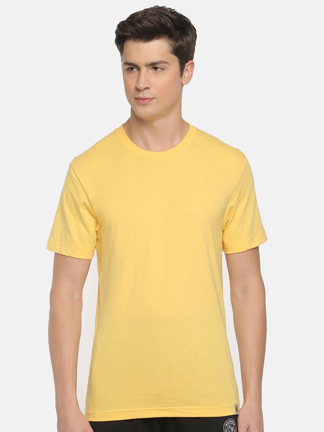 

Macroman M-Series Round Neck Regular Fit T-shirt, Yellow