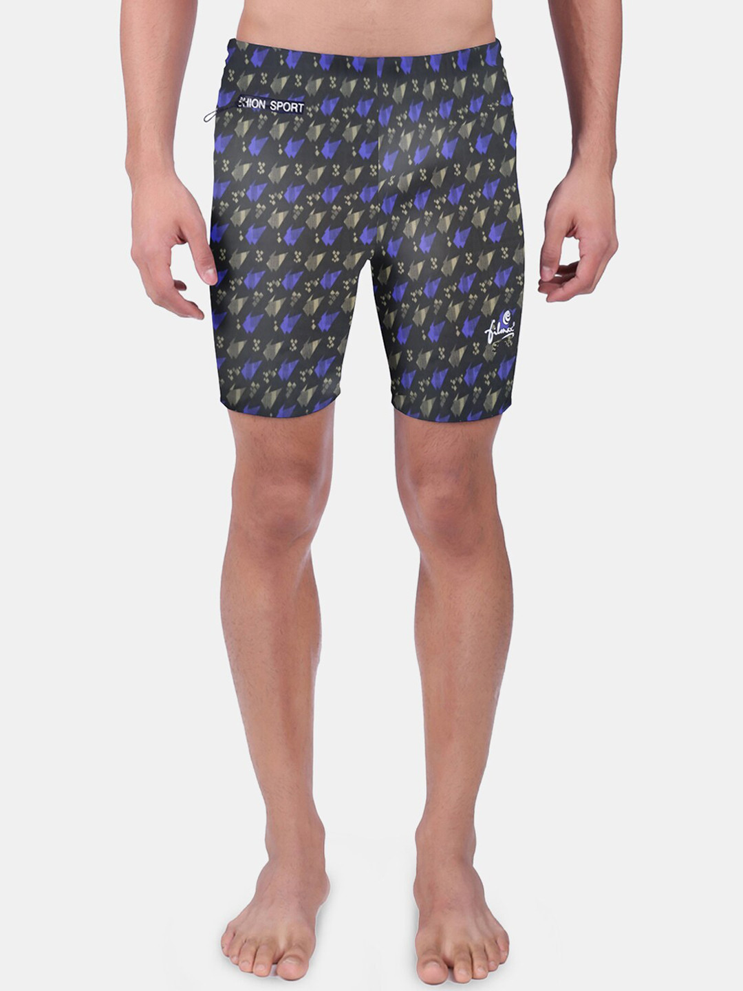 

FILMAX ORIGINALS Men Printed Quick-Drying Jammer Swim Shorts, Black
