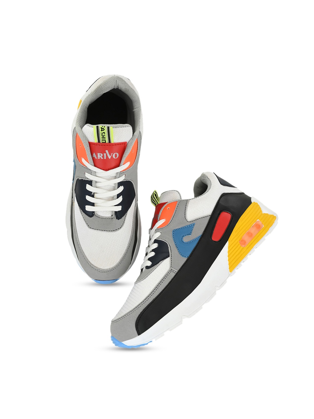 

ARIVO Men Colourblocked Lightweight Sneakers, White