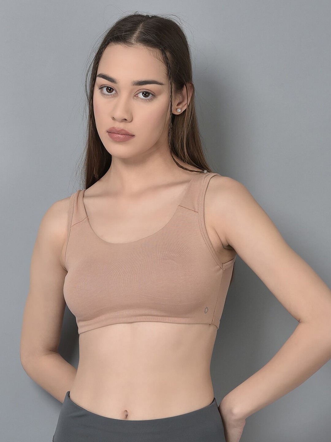 

Dollar Missy Pack of 2 Cotton Wire-Free Soft Padded Bra DSP-3002-R3-SKN-PO1, Beige
