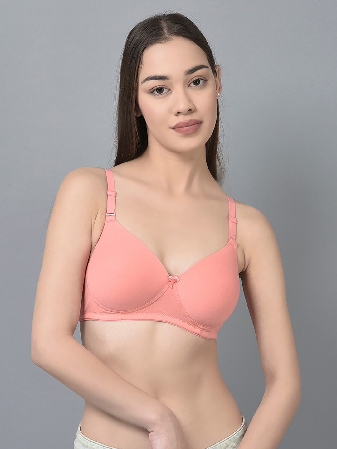 

Dollar Missy Full Coverage Lightly Padded Anti Microbial Seamless Anti Odour T-shirt Bra, Pink