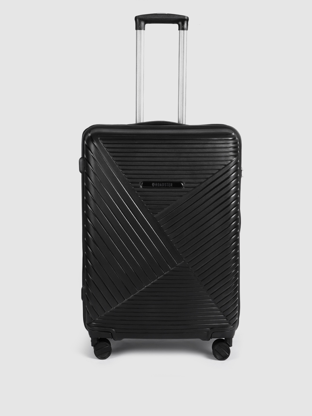 

Roadster Unisex Textured Hard-Sided Medium Trolley Bag 54.6 L, Black