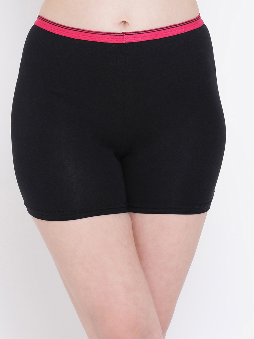 

Clovia Women Cotton Boy Shorts Briefs, Black