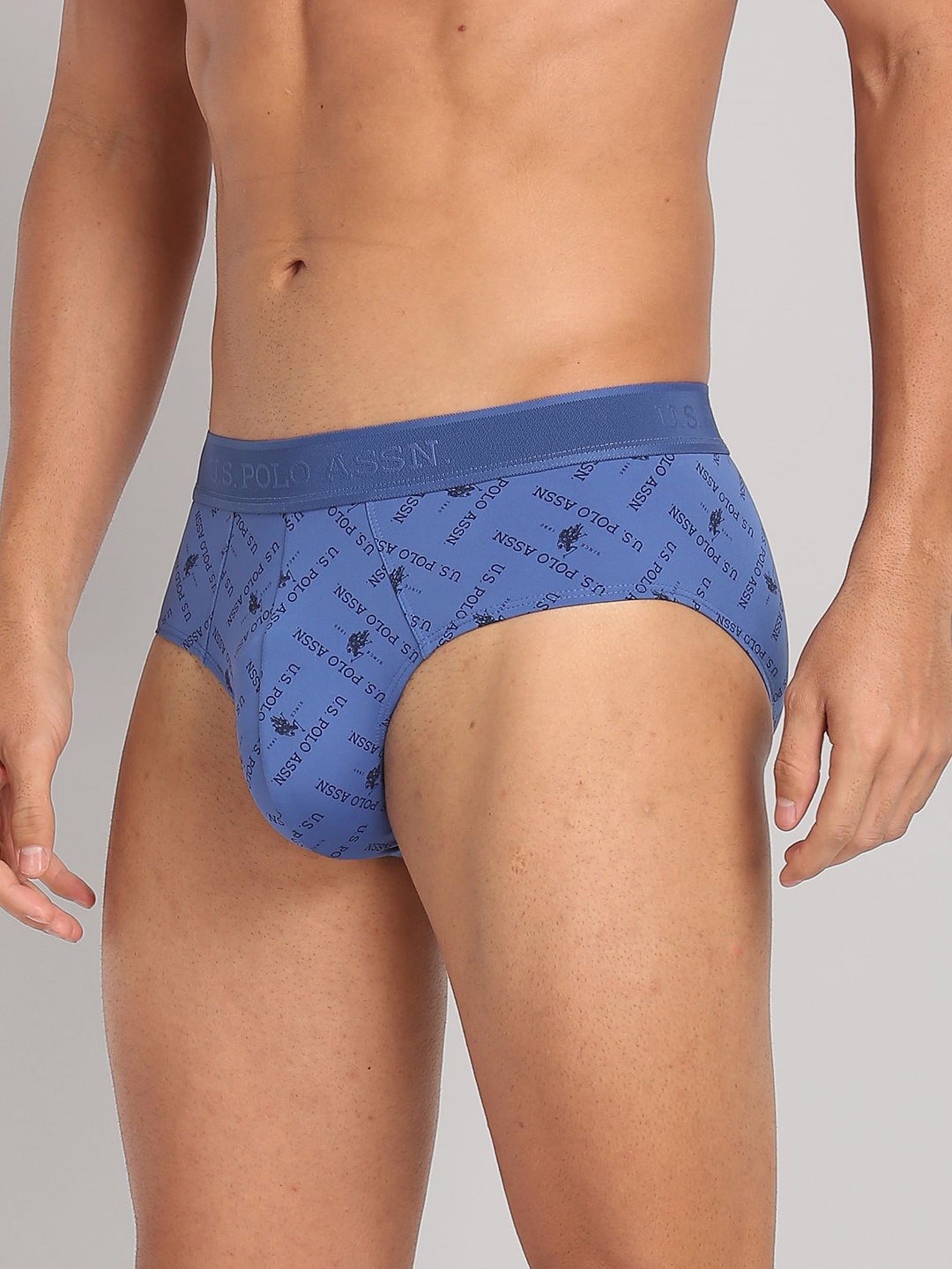 

U.S. Polo Assn. Men Printed Stretchable Basic Briefs, Blue