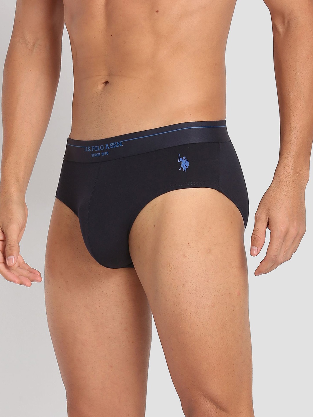 

U.S. Polo Assn. Men Mid-Rise Antibacterial Basic Briefs, Navy blue