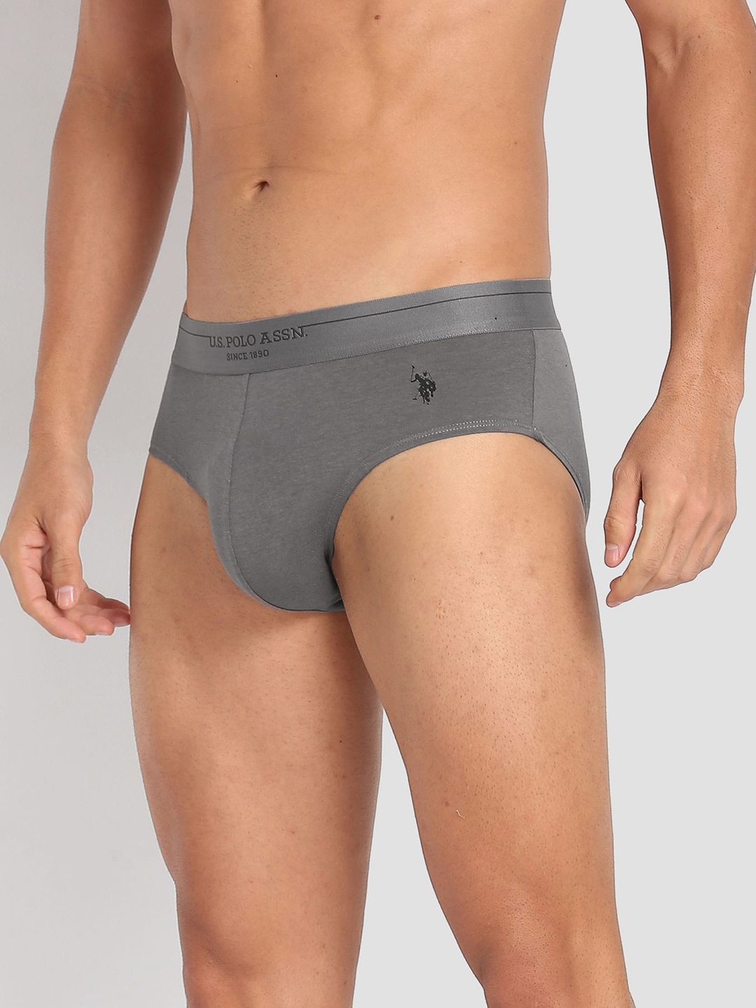 

U.S. Polo Assn. Men Antibacterial Basic Briefs, Grey
