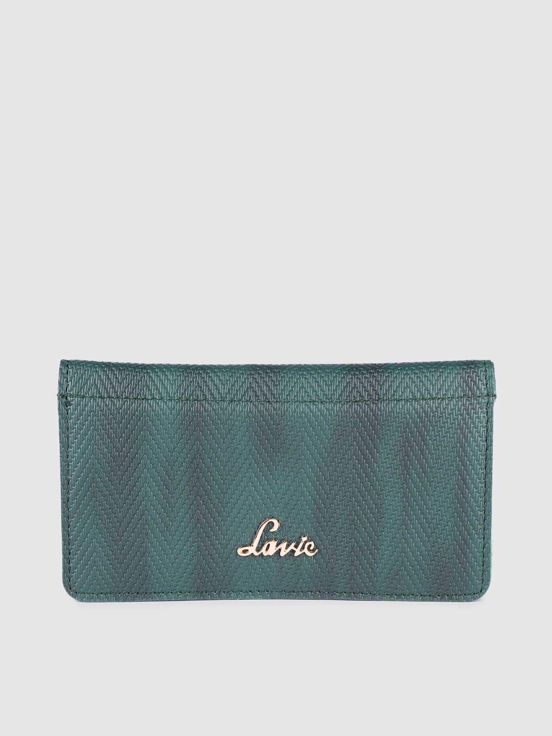 

Lavie Women Textured Two Fold Wallet, Sea green