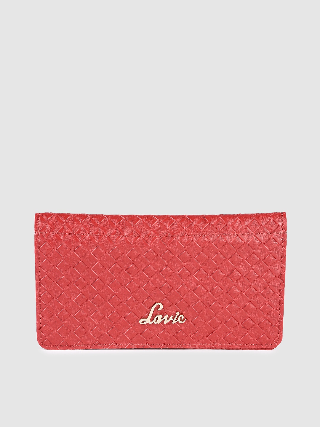 

Lavie Women Woven Design Two Fold Wallet, Red