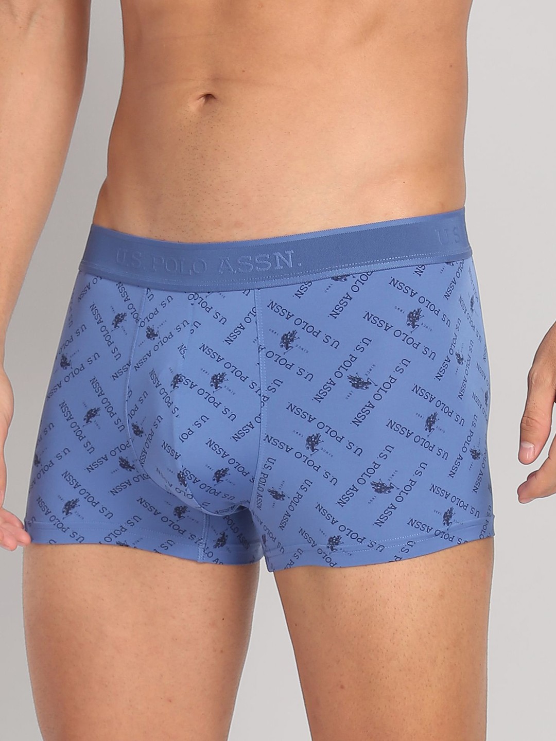 

U.S. Polo Assn. Men Printed Stretchable Trunk, Blue