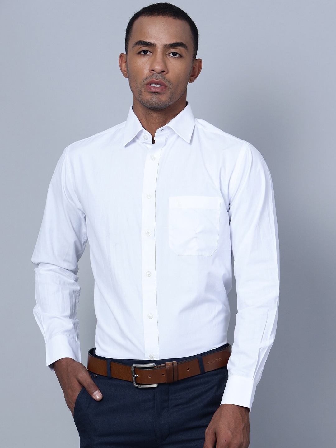 

Cantabil Smart Spread Collar Formal Shirt, White