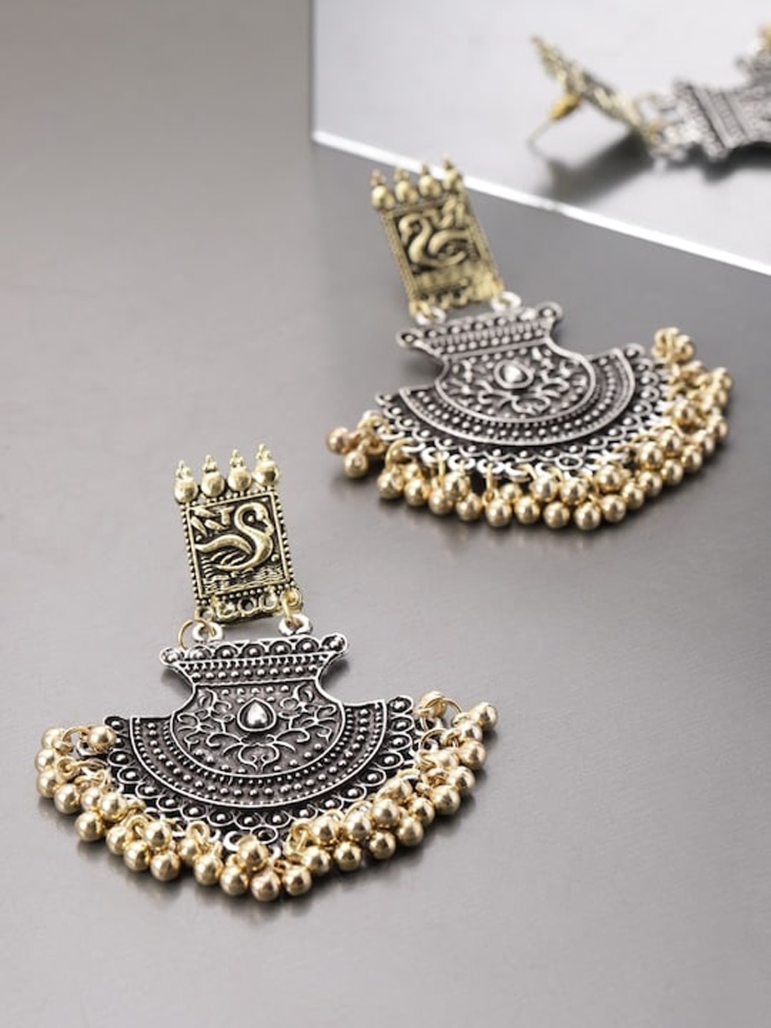 

Infuzze Silver-Plated Contemporary Drop Earrings, Gold