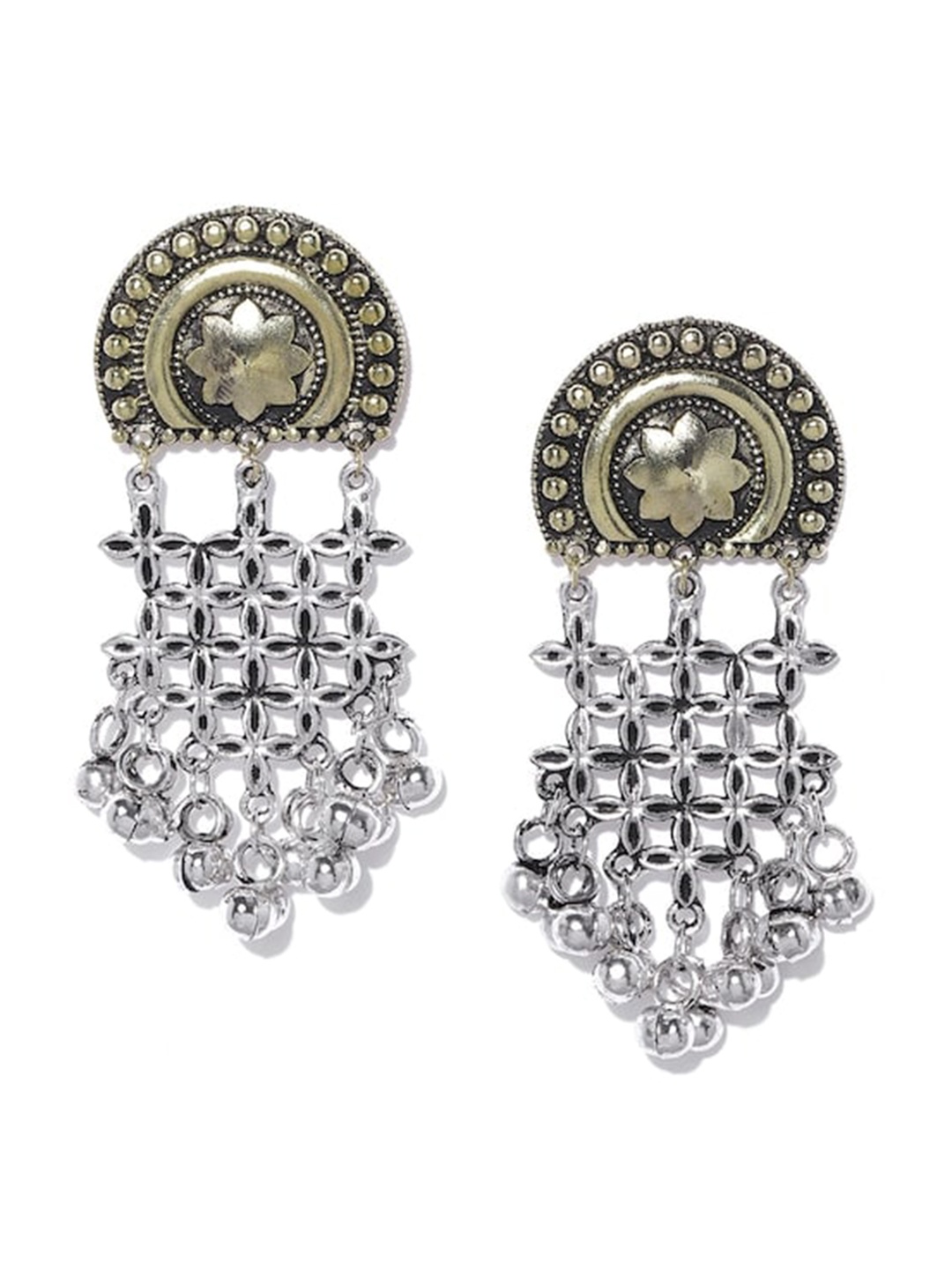 

Infuzze Silver-Plated Contemporary Drop Earrings, Gold