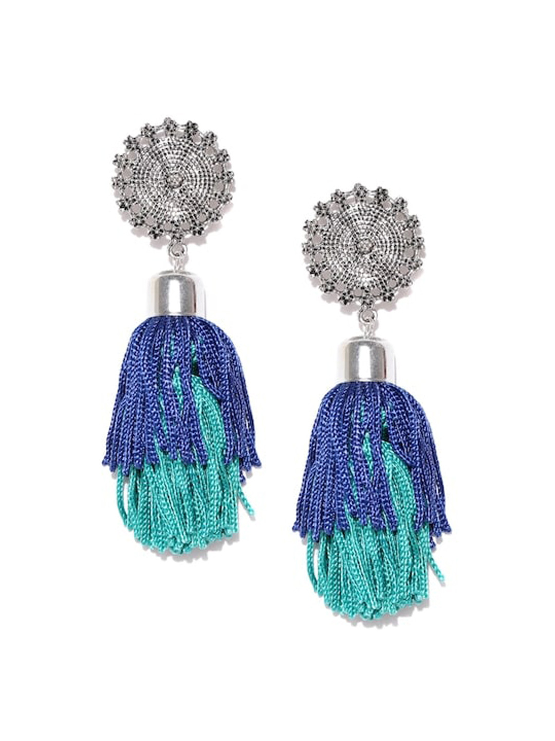 

Infuzze Silver-Plated Contemporary Drop Earrings