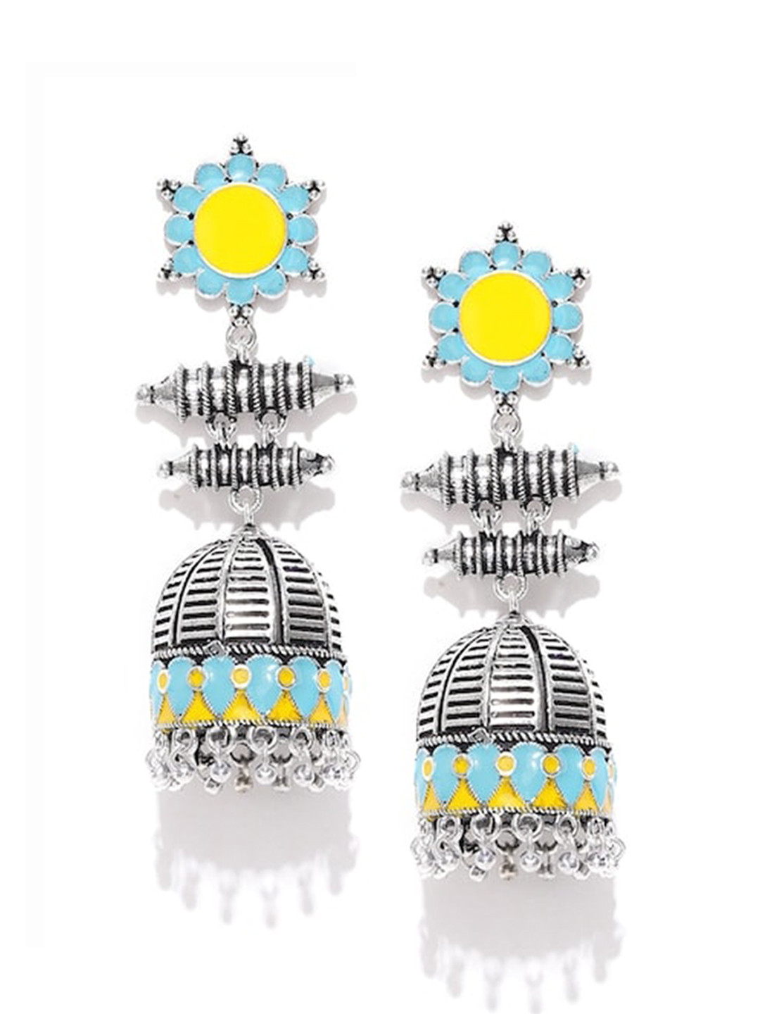 

Infuzze Silver Plated Dome Shaped Jhumkas