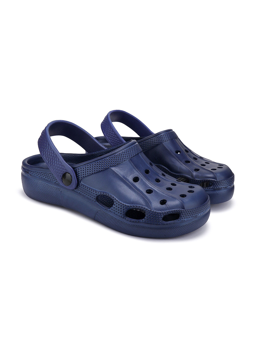 

BERSACHE Men Self Design Clogs, Navy blue