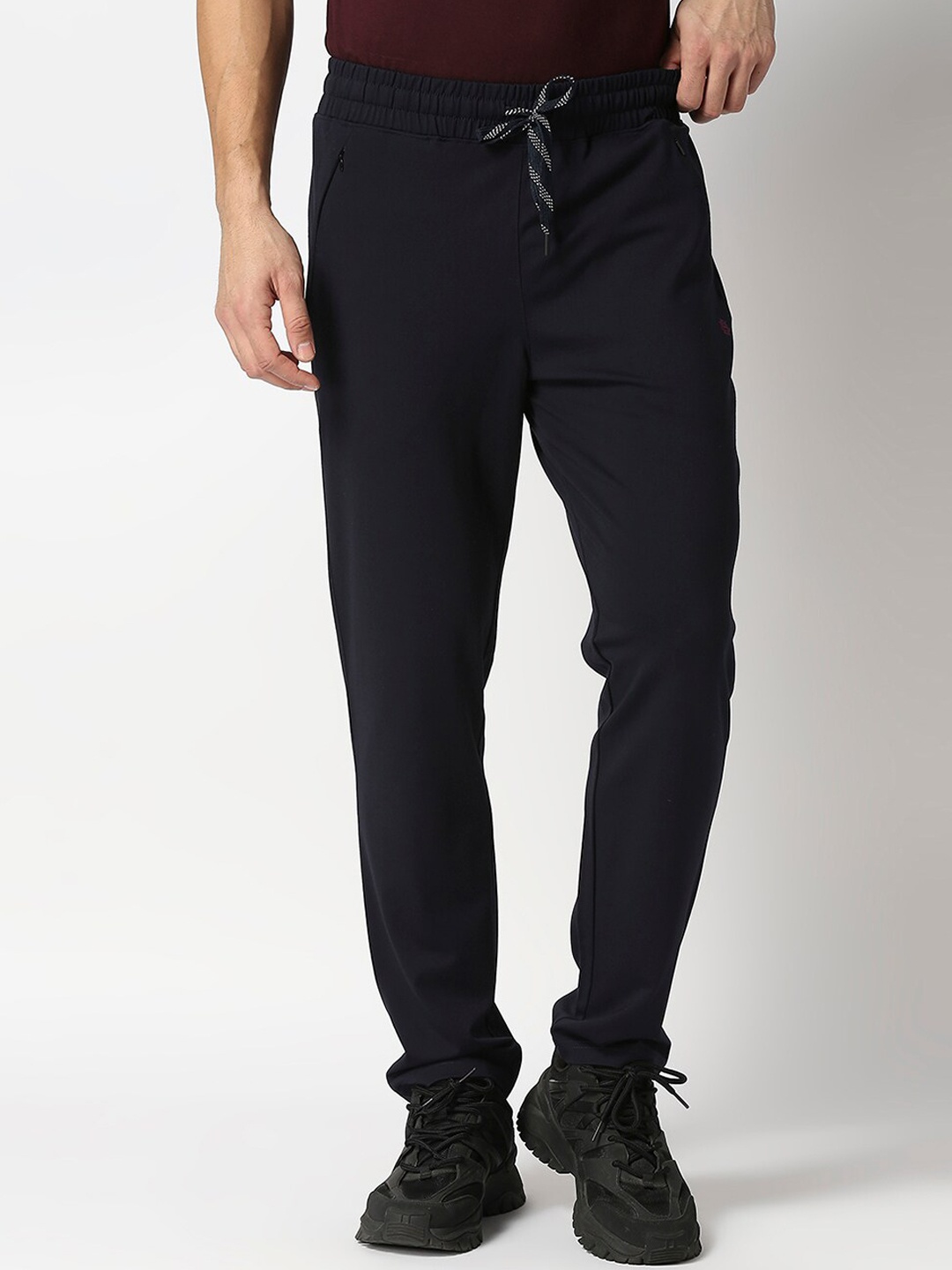 

DRAGON HILL Men Mid Rise Slim Fit Track Pant, Navy blue
