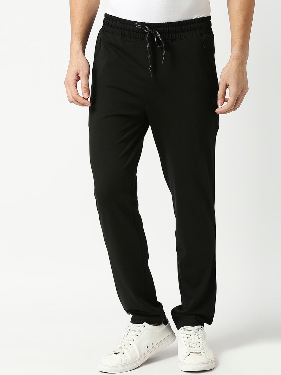 

DRAGON HILL Men Mid Rise Slim Fit Track Pant, Black