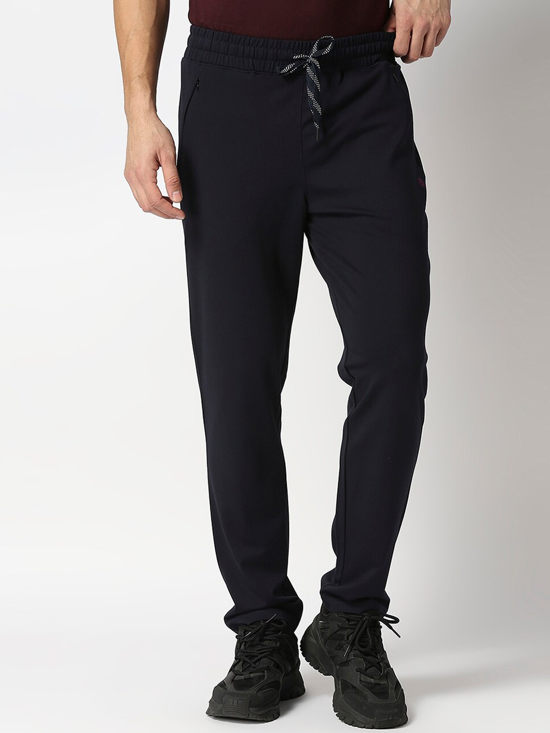

DRAGON HILL Men Mid Rise Slim Fit Track Pant, Navy blue