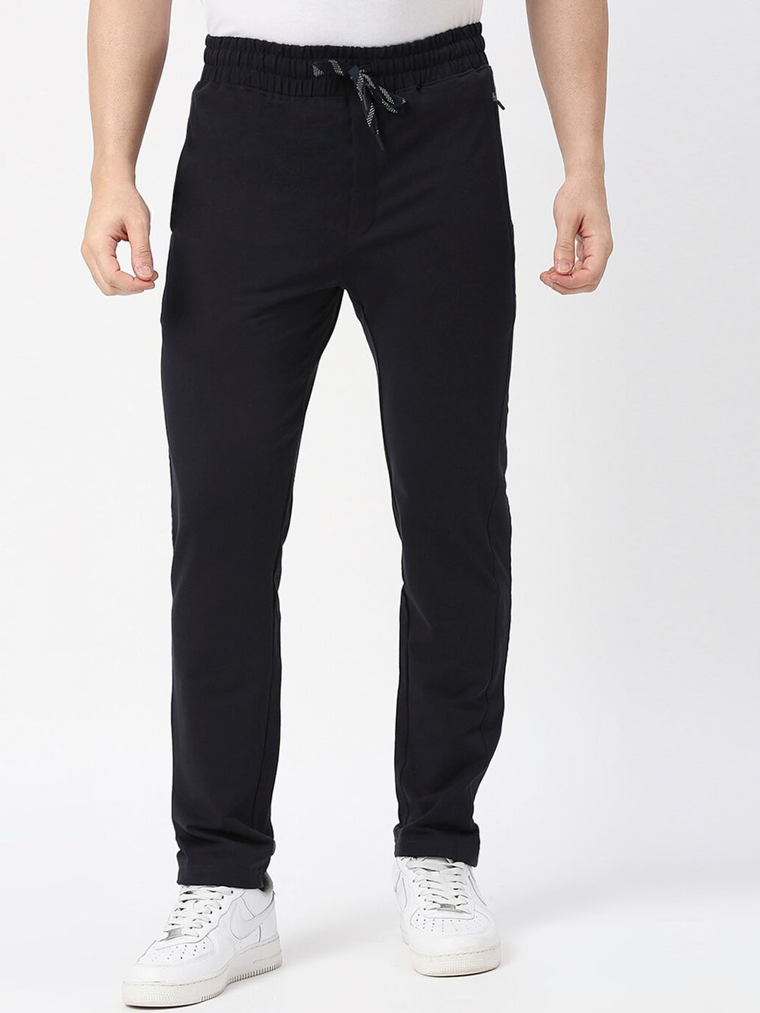 

DRAGON HILL Men Mid Rise Slim Fit Track Pant, Navy blue