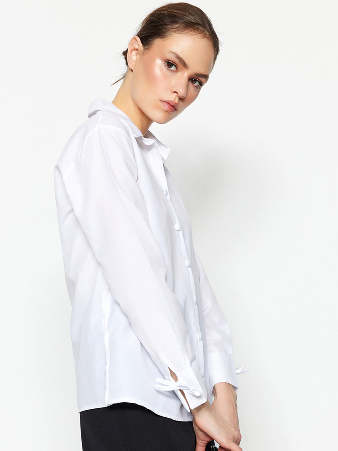

Trendyol Contemporary Fit Pure Cotton Casual Shirt, White