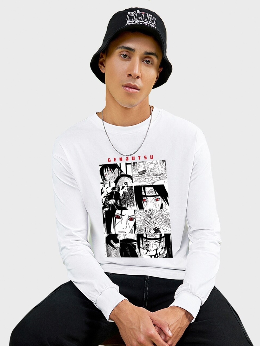 

Bewakoof Typography Printed Oversized T-shirt, White