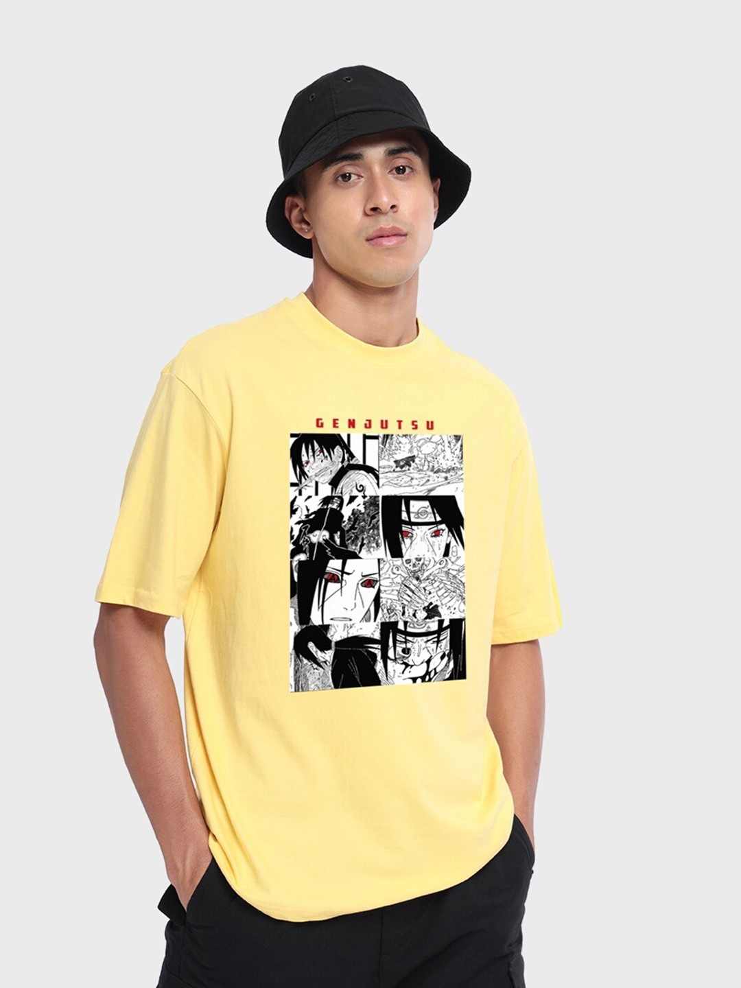 

Bewakoof Graphic Printed Oversized T-shirt, Yellow