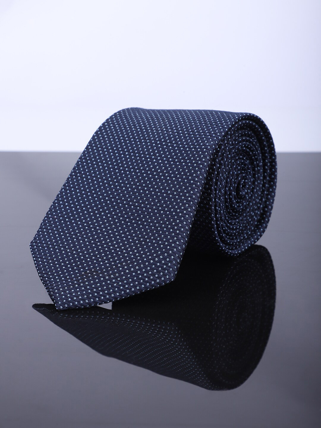 

Kastner Men Woven Design Skinny Tie, Blue